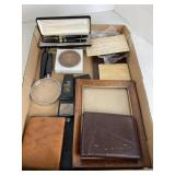 Assorted Wallets and Office Items