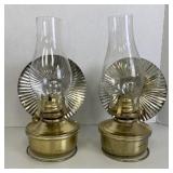 Hanging kerosene lamps with Glow shields