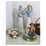 Assorted Figures including roosters