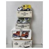 3 Die-Cast Trucks 2 Banks, NIB,
