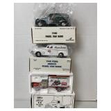 3 Die-Cast Trucks 2 Banks, NIB,