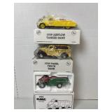 3 Die-Cast Trucks, 2 Banks, NIB,