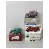 3 Die-Cast Trucks 2 Banks, NIB,