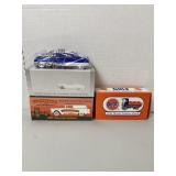 3 Die-Cast Banks, NIB, Gulf, Spectacular News