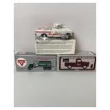 3 Die-Cast Banks, NIB, Heidt