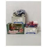 3 Die-Cast Banks, NIB, Texaco, Hamm