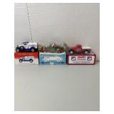 3 Die Cast Banks,FINA, JC Whitney Santa, Sentry