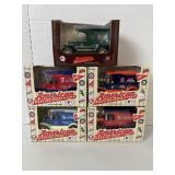 5 MLB Die Cast Banks, NIB,