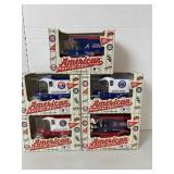 5 MLB Die Cast Banks, NIB,