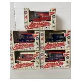 5 MLB Die Cast Banks, NIB,