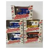 5 MLB Die Cast Banks, NIB,