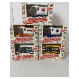 5 MLB Die Cast Banks, NIB,