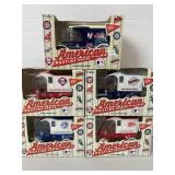 5 MLB Die Cast Banks, NIB,