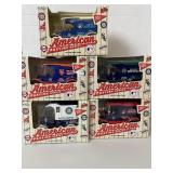 5 MLB Die Cast Banks, NIB,