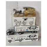 3 Die Cast Tractor Trailer Banks