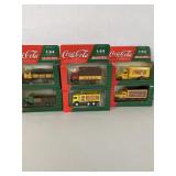 6 Coca-Cola Die Cast Trucks, NIB, 1:64 Scale