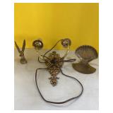 Brass Wall Light & Figures