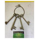 Brass Keys on Brass Ring