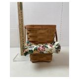 Longaberger Basket,1987, Liner, handle Wrap