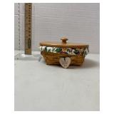 Longaberger Basket, 2000, liner, divider, lid