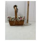 Longaberger Basket, 1983, liners, handle Wrap