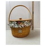 Longaberger Basket, 2000, liners, lid