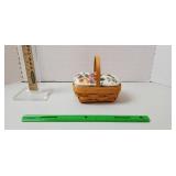 Longaberger Basket, 2001: Cloth Lid, Liners