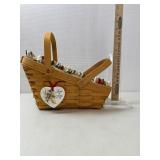 Longaberger Basket, 1998, liners. Pivot Handles