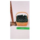 Longaberger Basket, 1996: Green Cloth Liner,