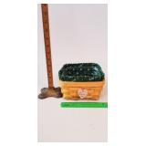 Longaberger Basket, 1998: Green Cloth Liner,