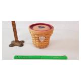 Longaberger Basket, 2003: Wooden Heart Lid,