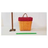 Longaberger Basket, 2002: Leather? Handle, Liners