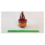 Longaberger Basket, 2002: Leather? Handle, Liners