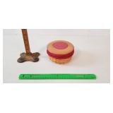 Longaberger Basket, 2003: Wooden Handle, Liners