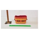 Longaberger Basket, 1999: Leather? Handles,