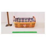 Longaberger Basket, 1998: Leather? Handles,