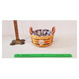 Longaberger Basket, 1998: Leather? Handles,