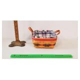 Longaberger Basket, 1997: Leather Handles, Liners