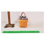 Longaberger Basket, 2000: Leather Handle, Liners