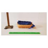 Longaberger Basket, 1996: Leather Handles, Liners