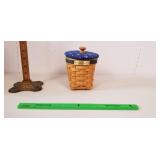 Longaberger Basket, 2004: Cloth Lid, Plastic