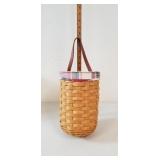 Longaberger Basket, 2002: Leather Handle, Liners