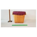 Longaberger Basket, 2001: Leather Handles, Liners