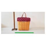 Longaberger Basket, 2000: Leather Handle, Liners