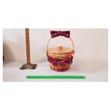 Signed Longaberger Basket, 1997: Wooden Lid,