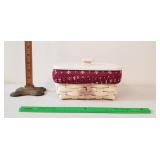 Longaberger Basket, 2001: Wooden Lid, Liners