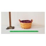 Longaberger Basket, 2002: Leather Handles, Liners