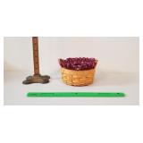 Longaberger Basket, 2002: Leather Handles, Liners