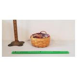 Longaberger Basket, 2002: Leather Handles, Liners