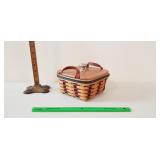 Longaberger Basket, 2004: Wooden Lid, Liners